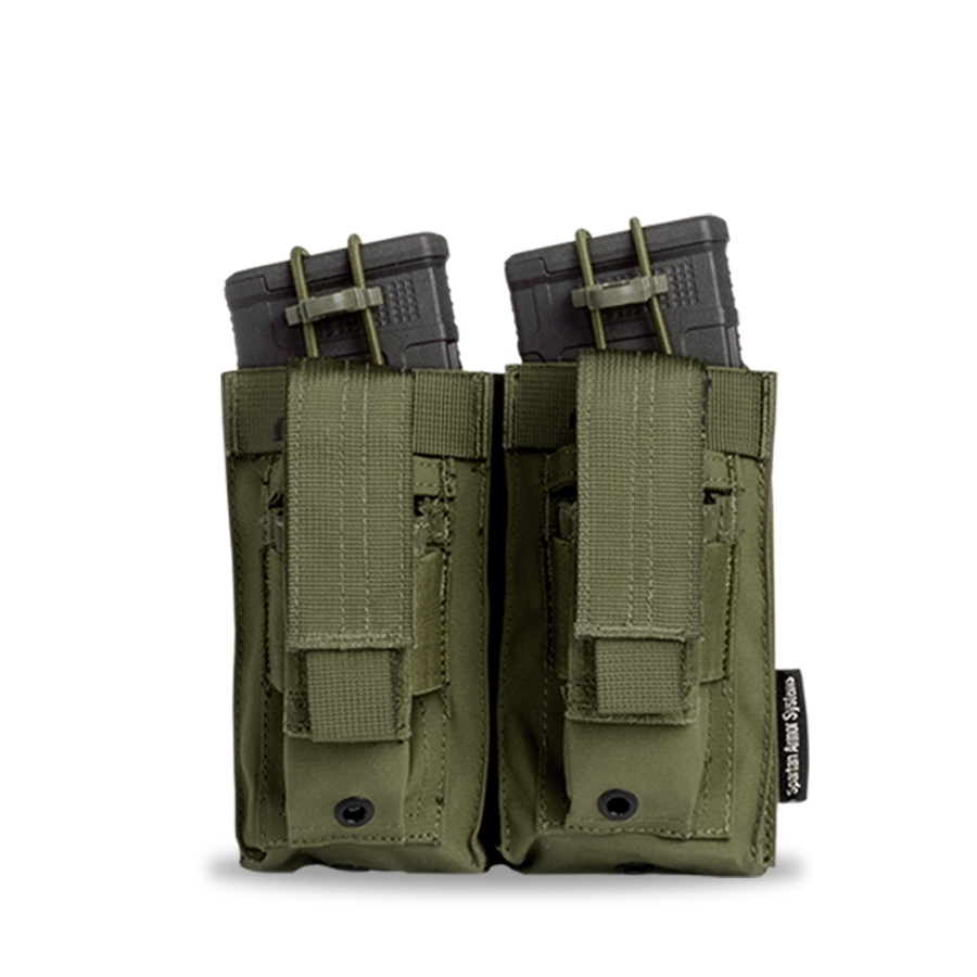 Spartan Double Kangaroo Mag Pouch - OD Green