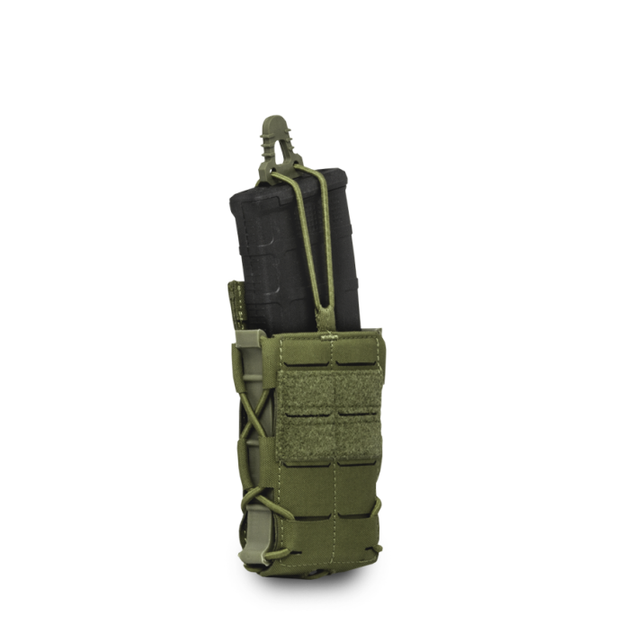Spartan Single Rifle Magazine Pouch - OD Green (Facing Right)