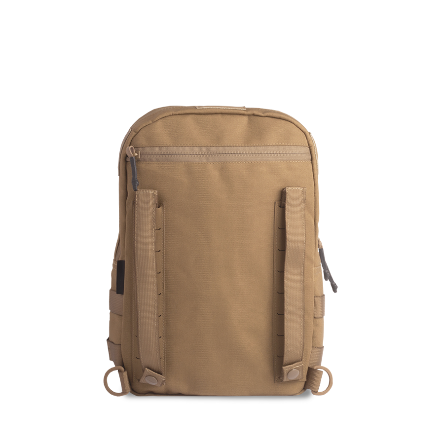 Spartan Plate Carrier Mini Pack - Coyote Brown - Back with MOLLE