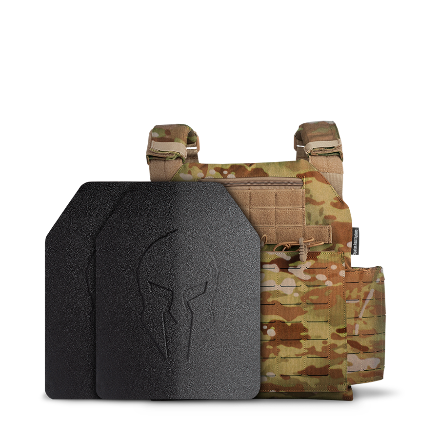 Elaphros Gen 2 Lightweight Body Armor & Achilles Laser Cut Plate Carrier Package - MultiCam®
