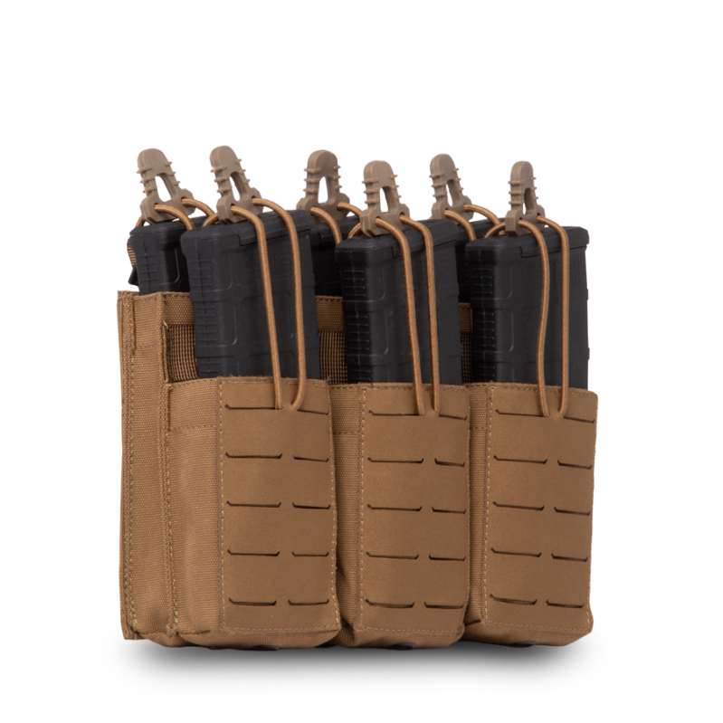 Titan Double-Decker Rifle Mag Pouch - Coyote Brown (Facing Right)