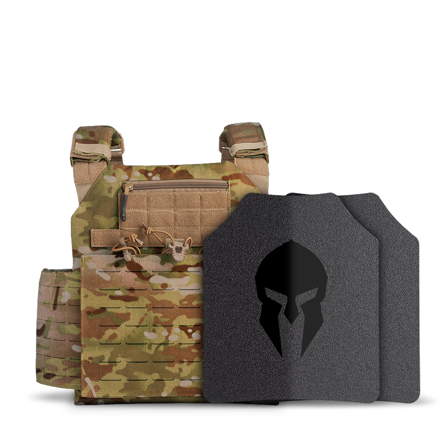 AR500 Body Armor Level III | Dual Threat Package - Multicam