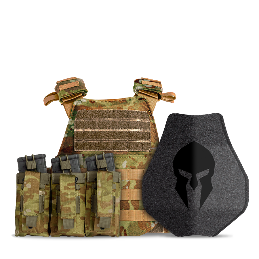 AR500 Body Armor Level III | Camo High Mobility Triple Pack Loadout