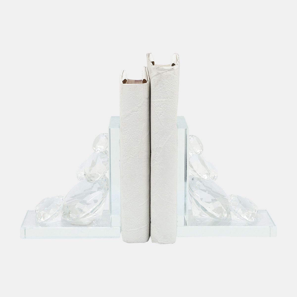 S/2 Crystal Diamond Bookends Sagebrook Home