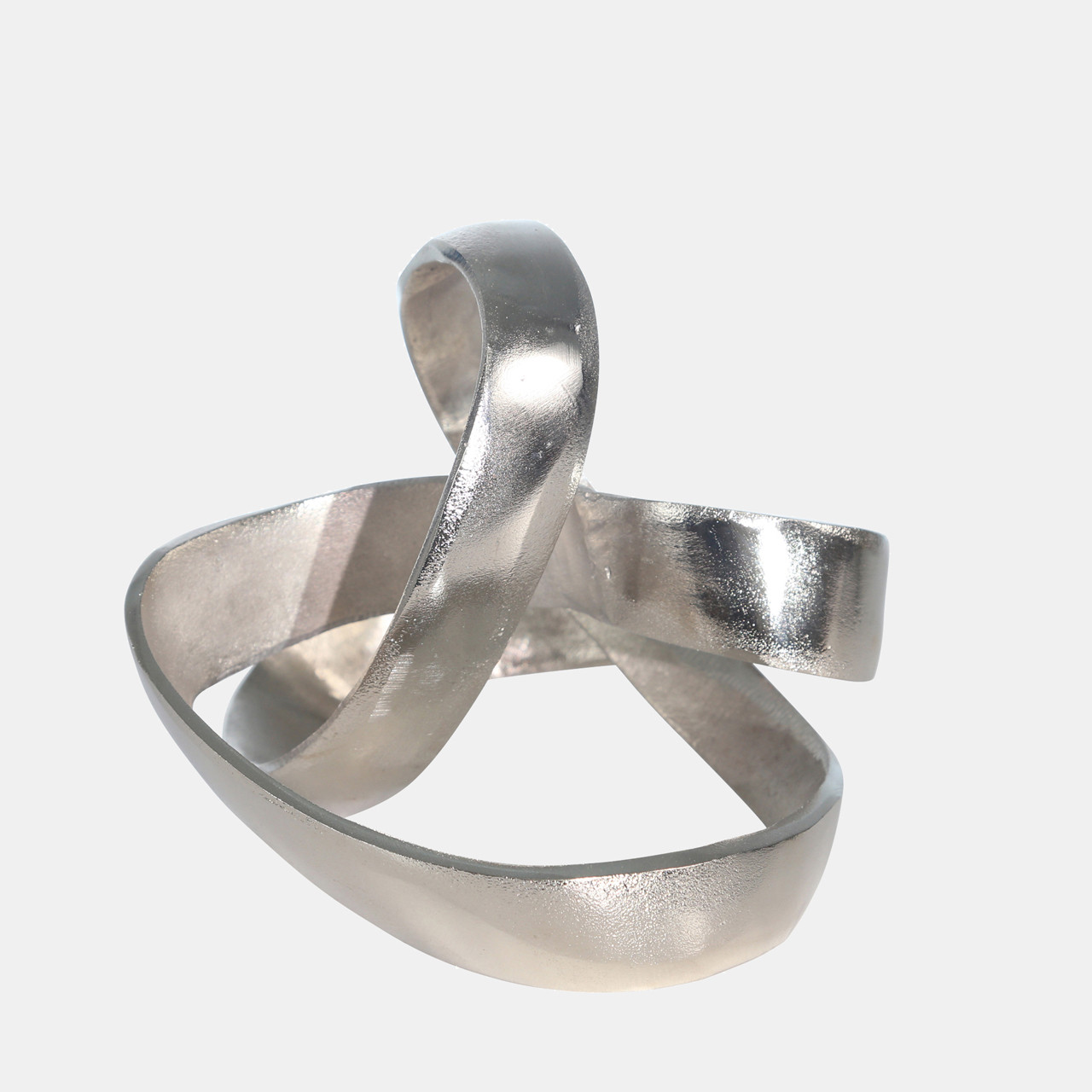Aluminum Knot Sculpture, 7", Silver Matte Sagebrook Home