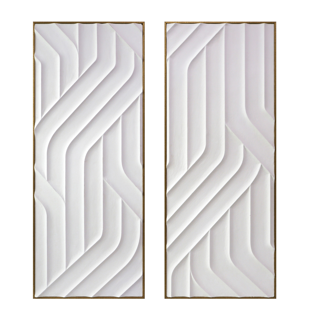 S/2 24x59 Cascade Dimensional Plaster Wall Art | Sagebrook Home