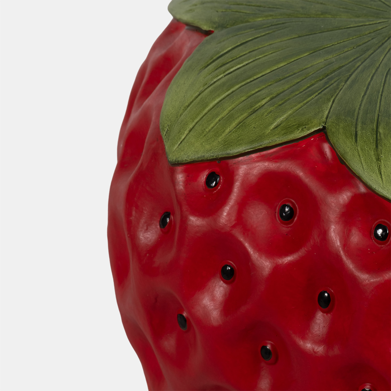 17" Strawberry Garden Stool, Red | Sagebrook Home