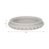 EV19104#18" Windsor Carved Marble Tray, White