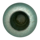 EV19158-02#Serenity  Glass, 12" Antique Band-cut Vase, Blue