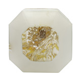 EV19114-02#Dominique Glass, 10" Copper Fire Finished Vase, Mu