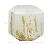 EV19114-02#Dominique Glass, 10" Copper Fire Finished Vase, Mu