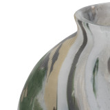 EV19115-02#Marco Glass, 12" Marbled Look Vase, Multi