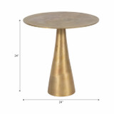 EV19119-01#Metal, 24" Sanders Accent Table, Pewter