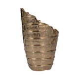 EV19135-01#Metal, 14" Aztec Small Vase, Gold