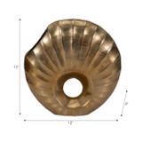 EV19136-02#Metal, 12" Haven Large Vase, Gold