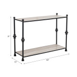 EV19172-02#Metal, 44" Elliot Console Table, Black, K/d