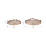 EV19189#S/2 22/26" Maxwell Round Wood Trays, Natural