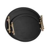 EV19190#S/2 25/29" Cylde Wood Trays, Black