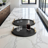 EV19190#S/2 25/29" Cylde Wood Trays, Black