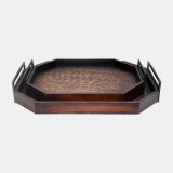 EV19191#S/2 25/30" Jones Wood Trays, Brown