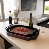 EV19191#S/2 25/30" Jones Wood Trays, Brown