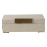 EV19209#17x7" Carley Resin Box, Ivory