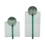 EV19211#S/2 8/12" Kelby Glass Statuary Spheres, Clear