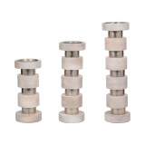 EV19273-02#S/3 13/17/22" Hollis Wood Candle Sticks, Antique W