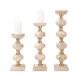 EV19274-02#S/3 14/19/23" Sumpter Natural Wood Candle Sticks