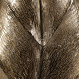 EV19182#Metal, S/2 16/21" Fauna Leaf Vases, Champagne