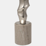 EV19163-01#25" Kashon Marble Top Silver Table