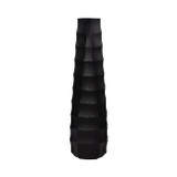 EV19175-02#23" Terini Medium  Metal Vase, Black