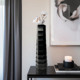 EV19175-02#23" Terini Medium  Metal Vase, Black