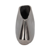 EV19177-02#Metal, 14" Andria Medium Silver Vase