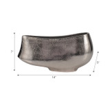 EV19177-02#Metal, 14" Andria Medium Silver Vase