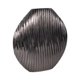 EV19178-03#Metal, 17" Foril Large Graphite Vase