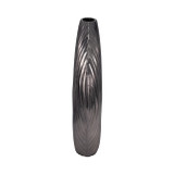 EV19178-03#Metal, 17" Foril Large Graphite Vase