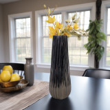EV19180-01#Metal 15" Jesson Small Graphite Vase