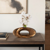 EV19225-01#13" Belcove, Metal Cut-out Vase, Bronze