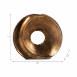 EV19226-02#12" Belvine, Metal Cut-out Vase, Bronze