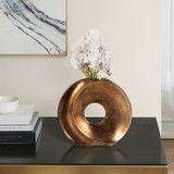 EV19226-02#12" Belvine, Metal Cut-out Vase, Bronze