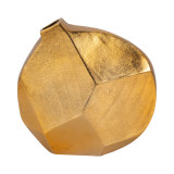EV19232-02#10" Zina Textured Metal Vase, Gold
