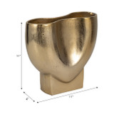 EV19233-02#11" Abyss Arrow Shaped Metal Vase, Gold