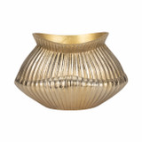 EV19236-01#11" Balina Metal Boat Shaped Vase, Gold