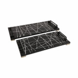 EV19287#S/2 18/22" Pratt Black Resin Trays