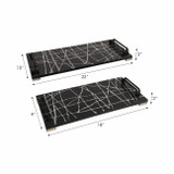 EV19287#S/2 18/22" Pratt Black Resin Trays