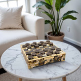 EV19304-01#15x15" Allagash Horn Resin Checker Box Set