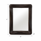 EV19308#41x30" Kensington Slatted Wood Mirror, Brown