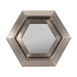 EV19309#20x20" Warwin Silver Clad Hexagon Mirror