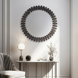 EV19315-01#35x35 Keely Black Marble Tile Mirror